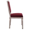 Modway Court French Vintage Performance Velvet Dining Side Chair – Navy – Upholstered Accent Chair with Weathered Wood Frame and Classic Carved Detail - 2 of 4