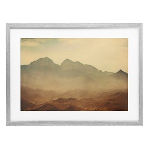 Stupell Industries Hazy Desert Mountain Framed Print Under Glass Art - 1 of 4