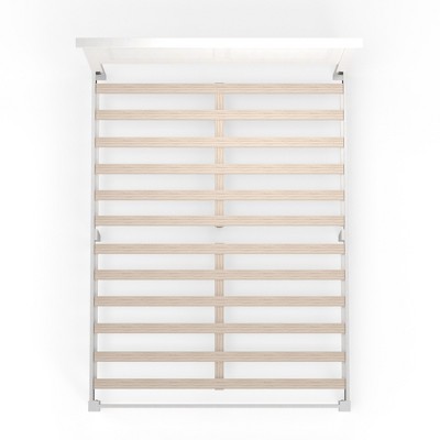 Queen White Oak Cottage Style Platform Bed with Headboard