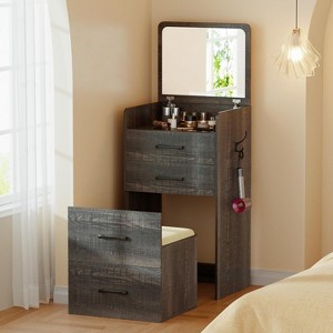 Vlsrka 3-in-1 Vanity Desk with Flip Top Mirror - 1 of 3
