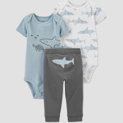 Image of Baby Boys' Shark Top & Bottom Set - Just One You® made by carter's Blue Newborn