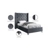 Meridian Furniture,Aiden Velvet Bed - 4 of 4