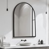 MAYEERTY Hanging Mirror Aluminum Alloy Thin Edge Right Angle Arch Gold 30x28x1in - 2 of 4