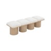 Meridian Furniture,Pavilion Boucle Fabric Bench - 4 of 4