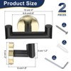 Unique Bargains 304 Stainless Steel Rust Resistant Wall Mount Bath Double Towel Hook 2 Pcs - 2 of 4