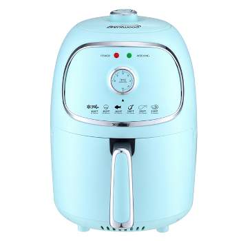 Brentwood AF-202BL 2 Quart Small Electric Air Fryer Blue with Timer and Temp Control