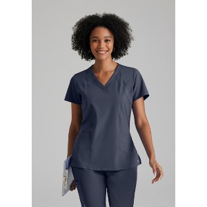 Barco One Women's Racer 4-Pocket V-Neck Scrub Top - 1 of 4