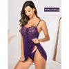 Clotth Sexy Lace Babydoll Lingerie for Women - Soft Skin-Friendly Fabric,With G-String and Adjustable Spaghetti Straps & Unlined Lace Cups - 4 of 4