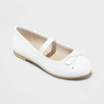 Girls white ballet on sale pumps