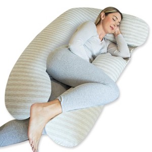 PharMeDoc Pregnancy Pillows U-Shape Full Body Maternity Pillow, Jersey Cover - 1 of 4