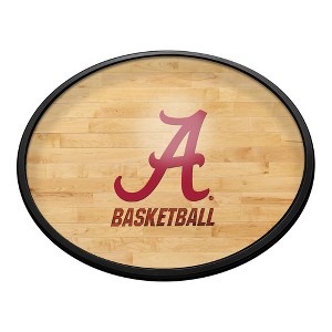 College Basketball Hardwood Design Oval Slimline Lighted Wall Sign - 1 of 4