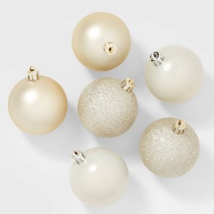 50ct Shatter-Resistant Round Christmas Tree Ornament Set - Wondershop™ - 1 of 3