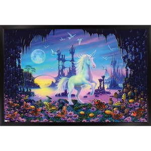 Trends International Danny Flynn - Unicorn Cavern Framed Wall Poster Prints - 1 of 4