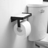 Wall Mount Toilet Paper Holder with Shelf Stainless Steel Paper Roll Holder Tissue Paper Holder - 2 of 4
