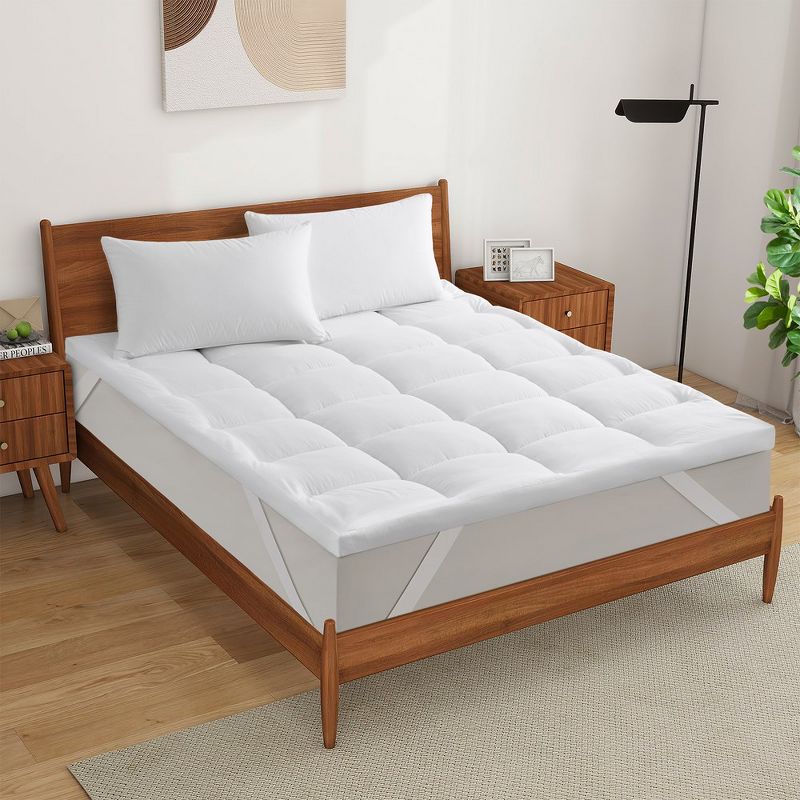 Peace Nest Microfiber Mattress Topper, 3" & 4" Thickness Options for Ultimate Comfort, 1 of 6