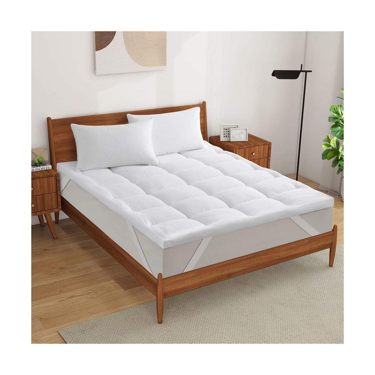 Peace Nest Ultra Loft 3" Mattress Topper White Twin