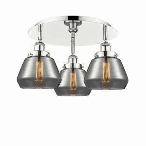Fulton - 3 Light Flush Mount In Art Deco Style-8 Inches Tall and 18.25 Inches Wide - 1 of 1