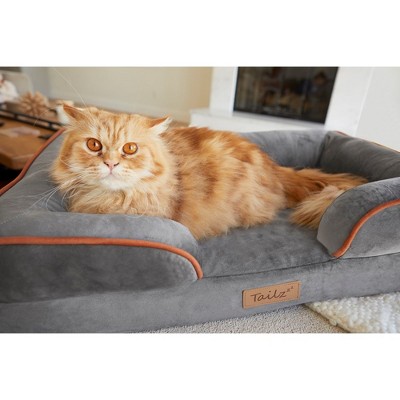 Slate Orange Medium Orthopedic Outdoor Pet Mattress with Bumper
