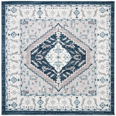 6'7" Square Mei Area Rug Navy/Gray - Safavieh