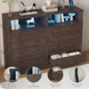 Dresser with 8 Drawers, Wood Bedroom Dresser with Charging Station & LED Lights, Modern Dressers & Chest of Drawers - 3 of 4