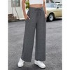 Women's Yoga Pants with Pockets Casual Joggers Loose Lounge Wide Leg High Waisted Drawstring Pants - 2 of 4