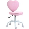 Racxily Pink Heart Office Chair, Adjustable Swivel Chair for Bedroom & Vanity, Cute Comfort Design - 2 of 4