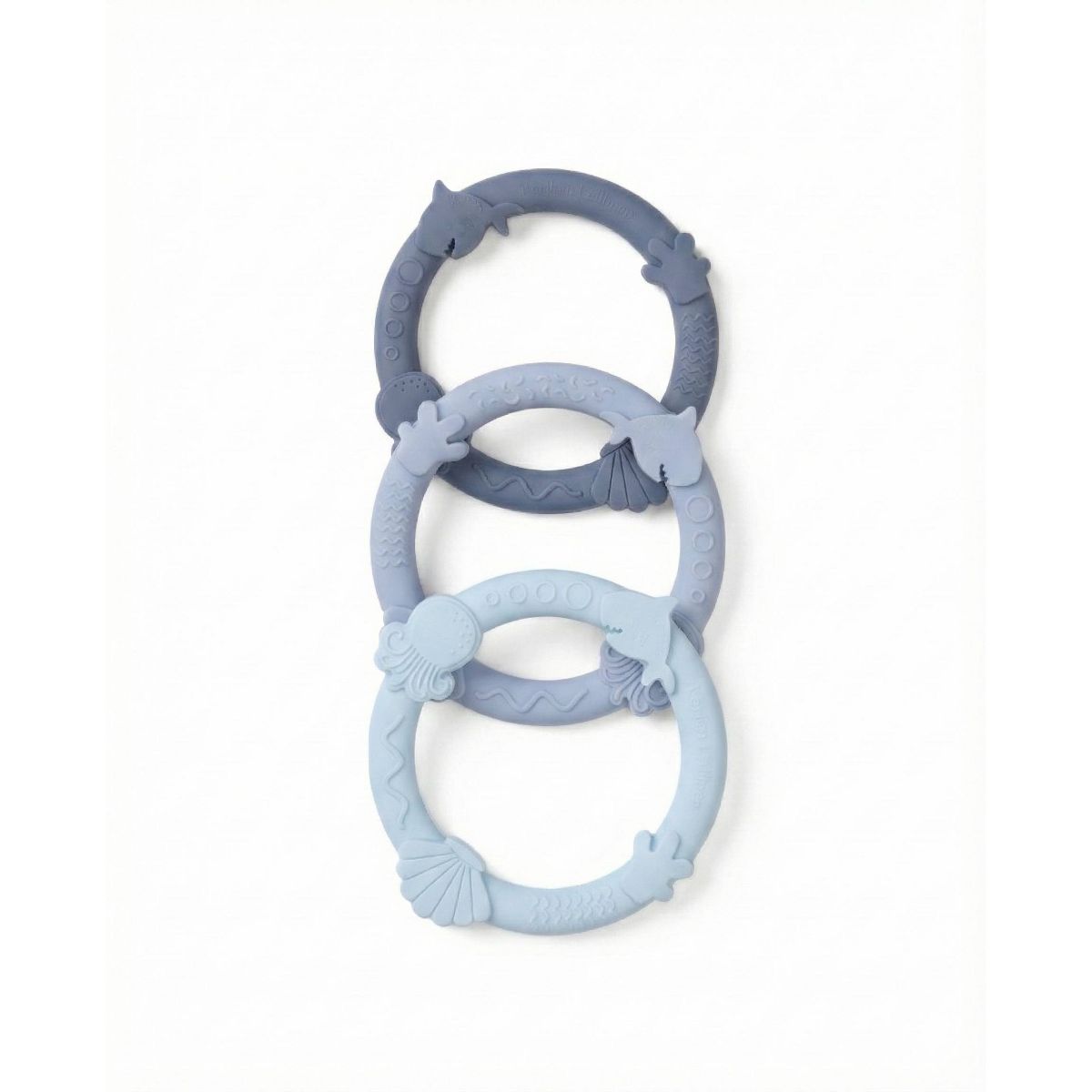 Loulou Lollipop Silicone Wild Teething Ring Soother Set - 3pc - thumbnail 2