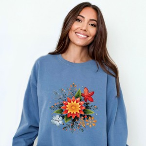 Simply Sage Market Winter Plants Garment Dyed Sweatshirt - 1 of 4