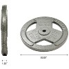 Sapphtopaz Standard Cast Iron Weight Plates for Barbell, 1-Inch Barbell Plates for Strength Training in Home & Gym, Multiple Weights - 2 of 4
