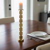 Decorative Stacked Cube Candle Holder for Home Decor - Contemporary Candlestick Holder for Dining Table Centerpiece - 24", Gold - 3 of 4