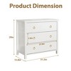 Modern Wide Drawer Dresser with Drawers, Wooden Dressers of Drawers Freestanding for Bedroom, Nursery, Living Room, White - 2 of 4