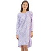 Casual Nights Women's Long Sleeve Floral Embroidered/Pintucked Night-Gown - 4 of 4