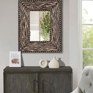 Sofie 21" x 26" Decorative Wall Mirrors With Rectangle PU Covered MDF Framed Mirror-The Pop Home - 1 of 4