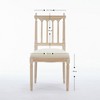 Akoasm 2-Piece Set Linen Upholstered Dining Chairs with Backrest-Cream - 4 of 4
