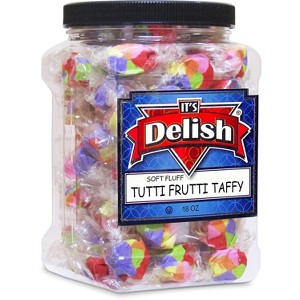 Tutti Frutti Taffy Chews by It's Delish, 18 Oz Jumbo Container - 1 of 4