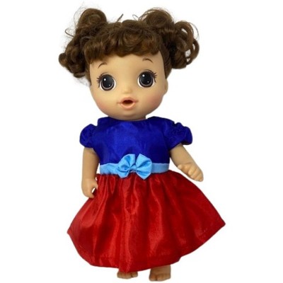 Doll Clothes Superstore Red Blue Dress Fits Some Baby Alive And Little Baby Dolls
