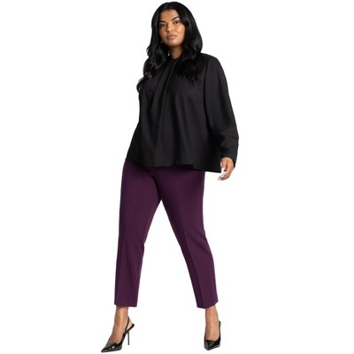ELOQUII Women's Plus Size The 365 Semi Stretch Slim Leg Pant