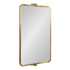 Kate & Laurel All Things Decor 20"X32" Elijah Pivot Wall Mirror Gold - 1 of 4