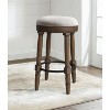 Light Oak Bar Stools Set of 2, 26" Counter Height, 360° Swivel Wood Bar Stools - 4 of 4