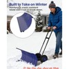 29/36-Inch Wide Snow Shovel w/ Wheels, Heavy Duty Metal Snow Pusher Shovel w/5-Position Angled Blade & Adjustable Handle - 4 of 4