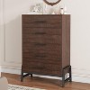 5 Dresser for Bedroom, 50.5" Tall Drawer with Storage Space, Freestanding Wooden Closet Chest of Drawer for Living Room, Bedroom, Entryway, Brown - 2 of 4