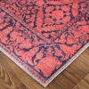 Voss Transitional Trellis & Lattice Red/Black Area Rug - 3 of 4