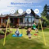 Hotraffy Indoor/Outdoor Metal Swing Set with Safety Belt for Backyard - 2 of 4
