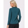 Allegra K Women's Elegant V Neck Work Office Button Up Shirt - 4 of 4