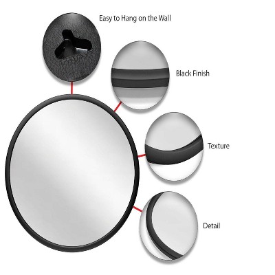 Elegant 22" Silver Round Bathroom Wall Mirror