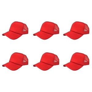 6 Pack Mesh Trucker Hats Breathable and Lightweight for Everyday Wear - 1 of 4