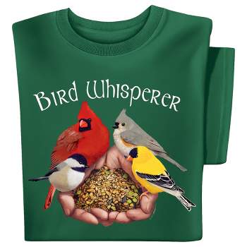 Collections Etc Bird Whisperer Graphic Short Sleeve T-Shirt