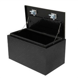 SEVOBAL Heavy Duty Tool Box Aluminum Trailer Tongue Portable for Storage Organizatio Ttool Storage Box Trailer Toolbox Open Top, Black, 78"*48"*46" - 1 of 4