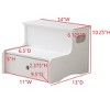Kings Brand Furniture Wooden Toddler Step Stool for Kids with Storage for Bedroom, Bathroom, Kitchen - 3 of 4