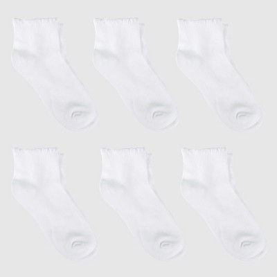 J.Crew: Girls' Pom-pom Ankle Socks Five-pack For Girls